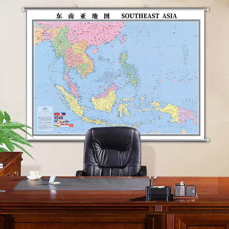 东南亚地图行政交通地形带框城区街道办公室行政区划定制