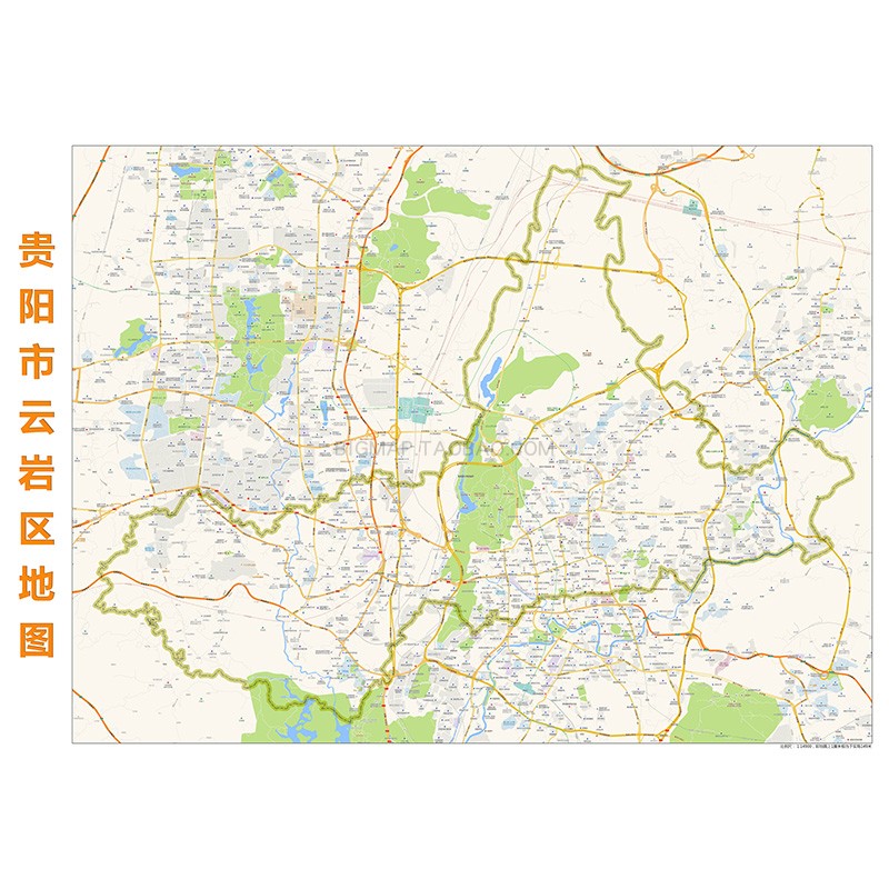贵阳市云岩区地图 路线定制2021城市交通街道卫星区域划分贴图