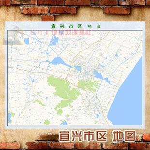 行政区划交通 宜兴市区地图订制定做 城市城区海报2026装饰画芯