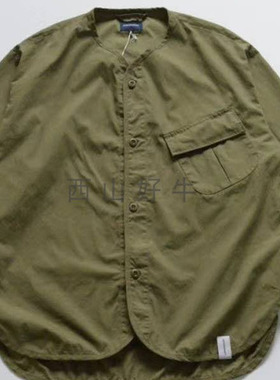 DCDT 24AW 无领斜口袋衬衣DESCENDANT衬衫西山彻夹克外套网红同款