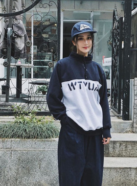 西山好牛非wtaps摇粒绒高领卫衣外套24aw日系高领宽松半拉链男潮