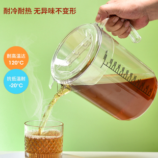 大容量pc塑料冷水壶商用奶茶店泡茶桶量杯家用亚克力凉水壶泡茶壶
