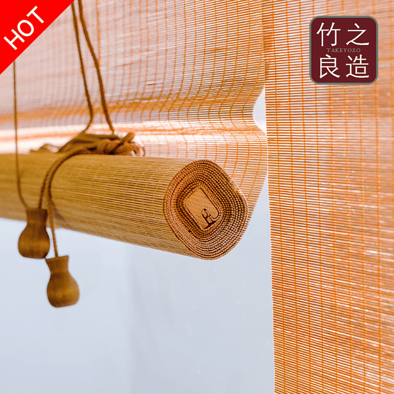 定制出口日本超细竹丝窗帘上卷式卷帘罗马帘遮光通气透风隔断门帘