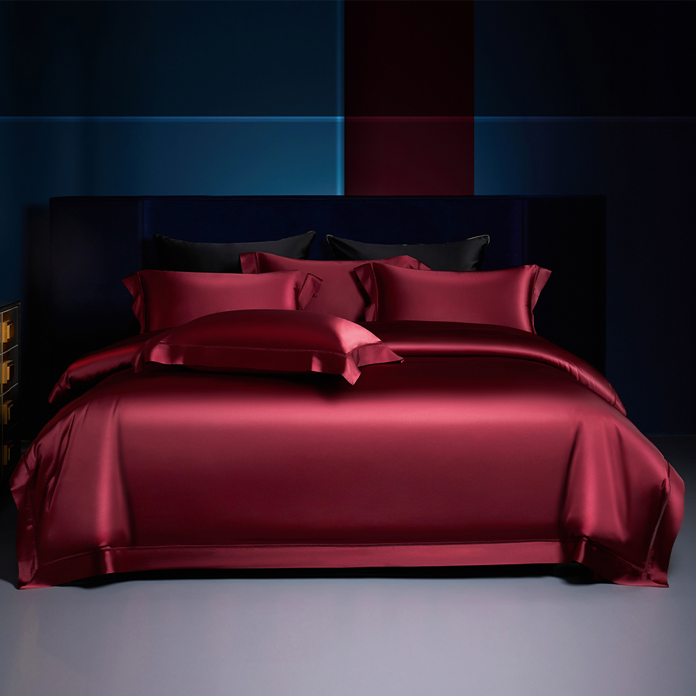 高端140支结婚四件套红色