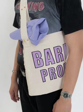 【sale】Bardoc newspaper bag帆布印花斜跨报童包邮差包杂志包