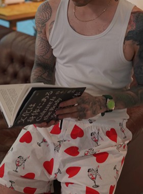 Bardoc纯棉直喷复古印花蒂塔万提斯打底居家短裤平脚内裤