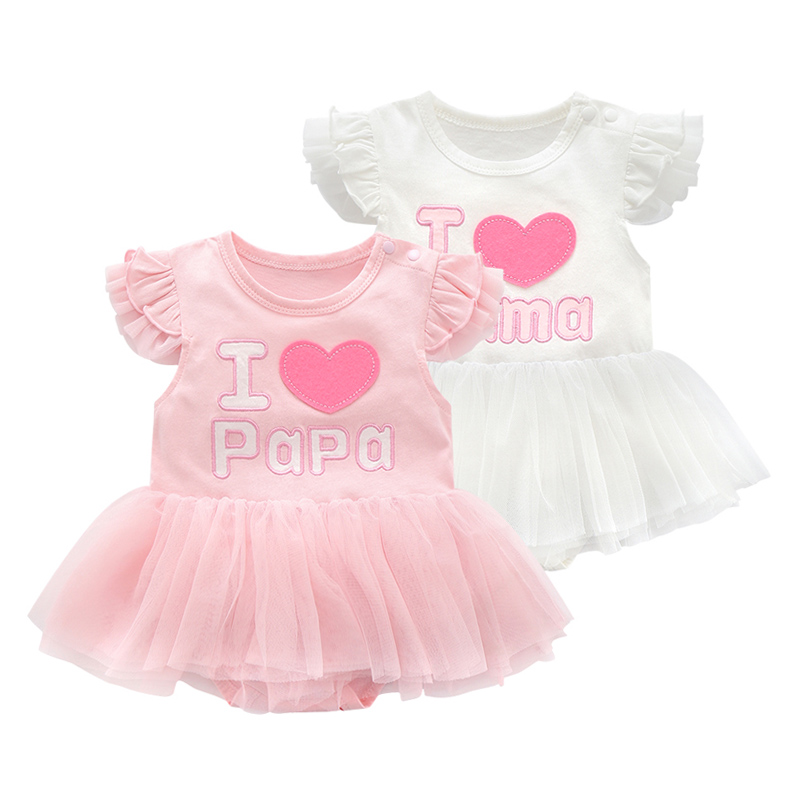 婴儿公主哈衣0夏季234女宝宝纯棉