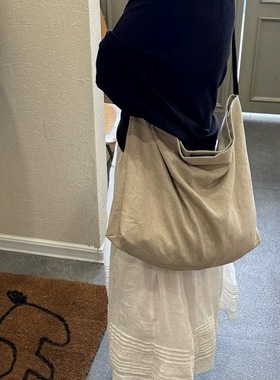 包包女式2025新款简约文艺随性百搭大容量单肩包斜挎包