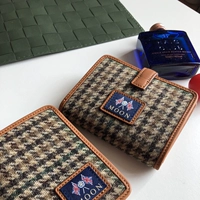 WINNOWx UK MOON len kẻ sọc vải Anh retro đơn giản đa chức năng - Ví tiền ví coach nữ