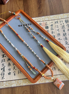 【山河无恙】小金刚菩提长款流苏项链玛瑙无事牌吊坠璎珞汉服古风