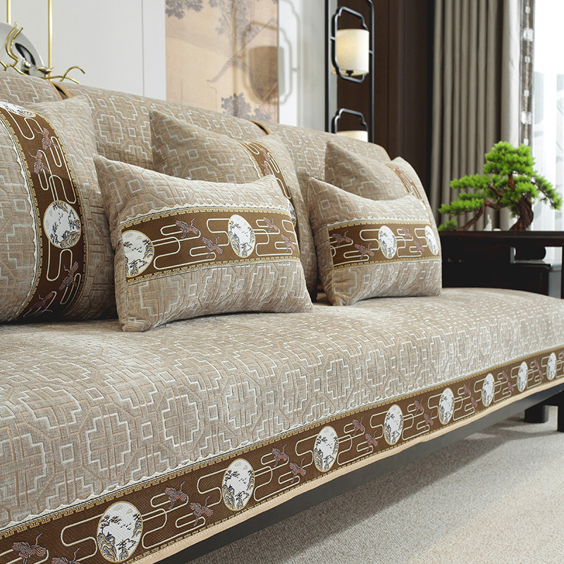 罗汉椅新中式沙发垫2025新款红木实木固定防滑套四季通用罩巾盖布