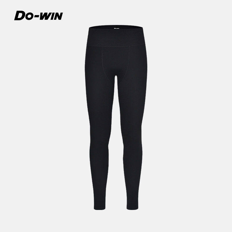 多威长裤冬加绒黑色高腰紧身打底裤健身跑步训练裤保暖裤3552180