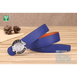 狮子会真皮自动头荔枝纹女士时尚百搭简约款裙裤腰带皮带