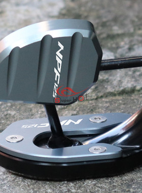 适用五羊本田NPF125改装配件边撑加大垫侧踢辅助块小脚架加宽座