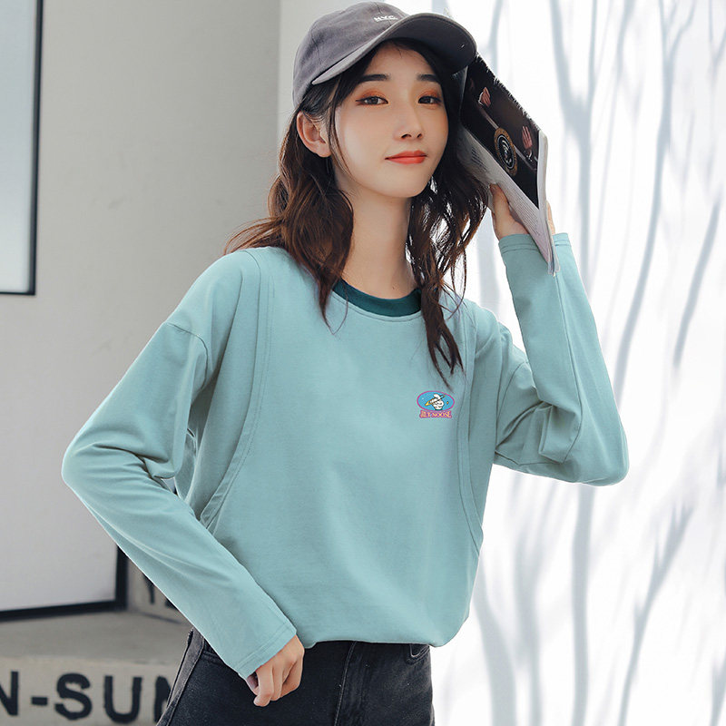 春季哺乳衣外出春秋款孕妇上衣辣妈款喂奶衣服可外穿打底衫宽松潮