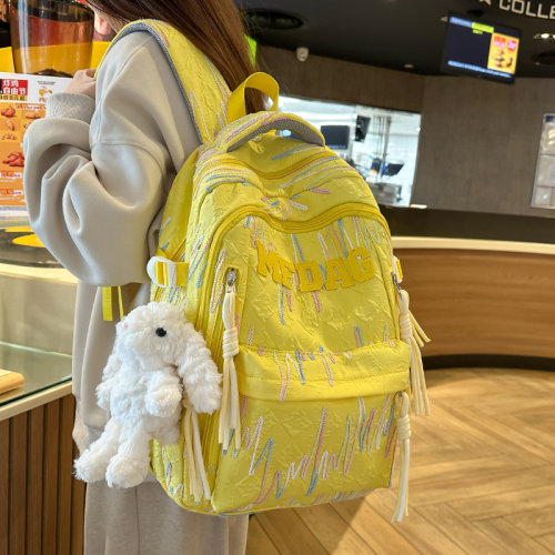 书包女初中生高中大学生背包女生三到六年级小学生可爱减负双肩包