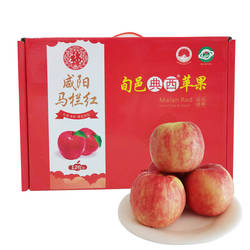 【秦脆】旬邑马栏红典西苹果12枚80/85/90mm飞机礼盒 全甜不酸