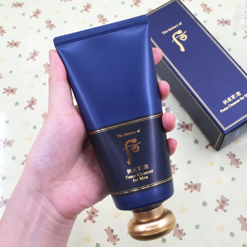 韩国whoo后拱辰享洗面奶男士控油祛痘泡沫洁面乳深层清洁毛孔保湿