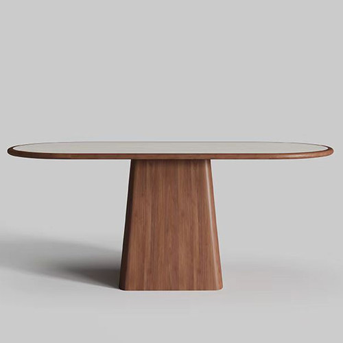 北欧实木岩板餐桌椅组合