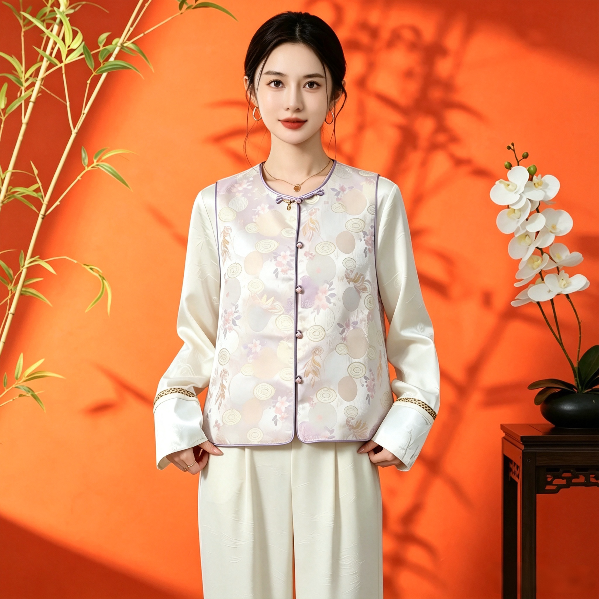 2026新中式国风双面穿盘扣马甲女时尚气质无袖坎肩背心马夹外套