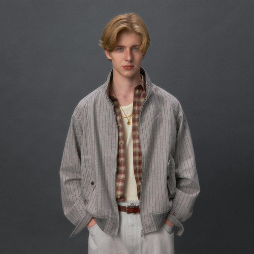化学制品 波士顿 复古条纹哈灵顿夹克J5_LGY_HARRINGTONJACKET