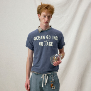 T1_BLU 化学制品 T恤 浪花印字母短袖 LGY_TSHIRT_160G 航海地图