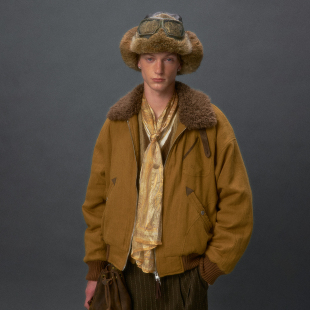 化学制品 德州巴黎 改良飞行员毛领夹克J2_YLW_FLIGHTJACKET