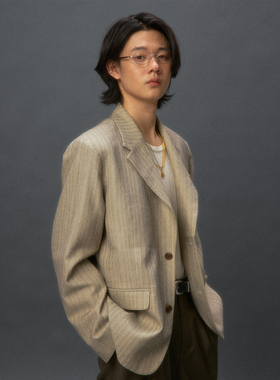 化学制品 菲尼克斯的条纹西服J15_KHI_TAILOREDJACKET