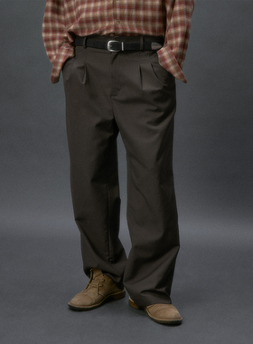 化学制品 三上健一的直筒西裤 P4_BWN_TAILOREDTROUSERS