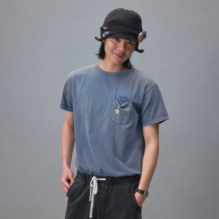 化学制品 T1_BWN BLU LGY_TSHIRT_220G 中古感合身口袋T恤