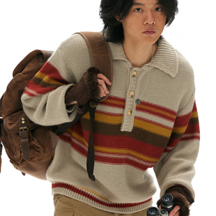 条纹Polo毛衣 H6_MLT_SWEATER 阿拉斯加猎鹿人 化学制品