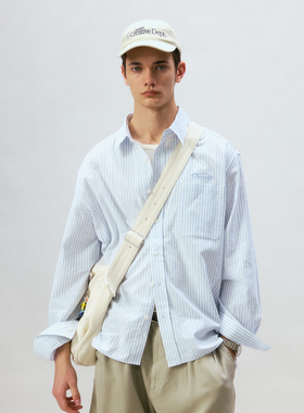 化学制品 斯文的蓝条纹衬衫  S2_WHT_SHIRT