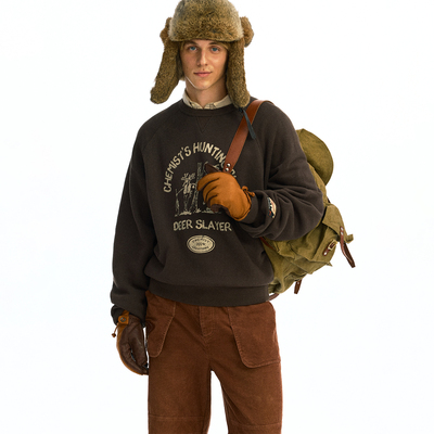 化学制品复古卫衣套头