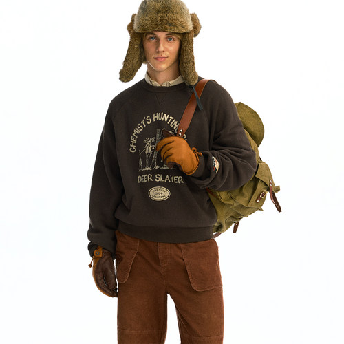 化学制品复古卫衣套头