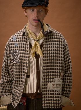 化学制品 牧场马厩特殊肌理小夹克 S1_KHI/BWN_SHRIT