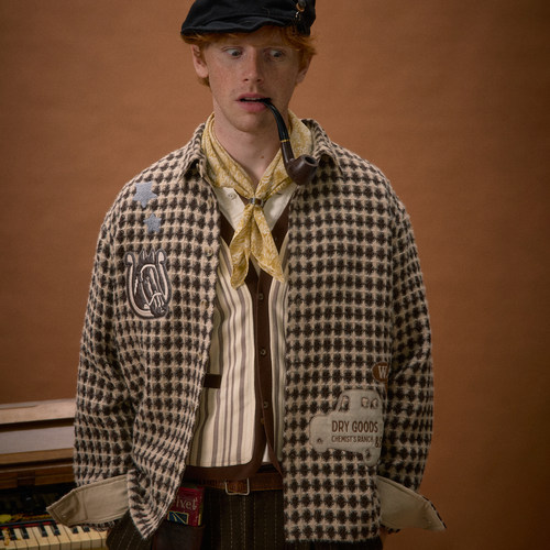 化学制品 牧场马厩特殊肌理小夹克 S1_KHI/BWN_SHRIT