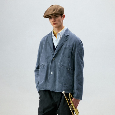 化学制品 中古商店的工作西服  J15_BLU_TAILOREDJACKET
