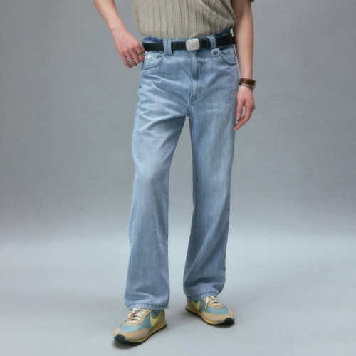 化学制品 皮特的合身直筒牛仔裤 P3_BLK/BLU_JEANS