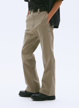 化学制品 美丽人生 木村拓哉的轻工装微喇休闲裤 P5_BLK_CHINOS