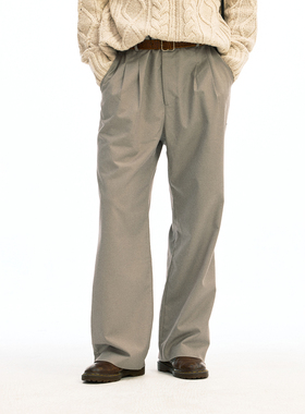 化学制品 三上健一的直筒西裤 P4_BLK_TAILOREDTROUSERS