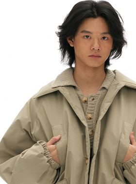 化学制品 棉被一样的大廓形棉夹克 J3_BLK/DGY/KHI_QUILTEDJACKET