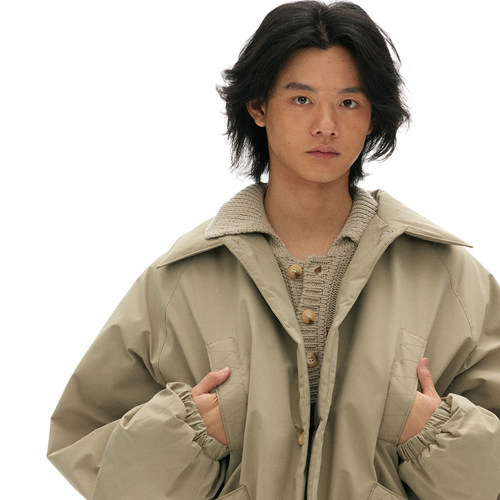 化学制品 棉被一样的大廓形棉夹克 J3_BLK/DGY/KHI_QUILTEDJACKET
