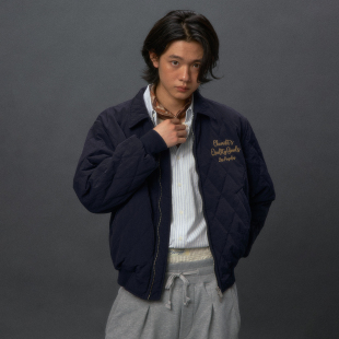 菱形格棉夹克 Goods J2_BLU_GRY_QUILTEDJACKET Quality 化学制品