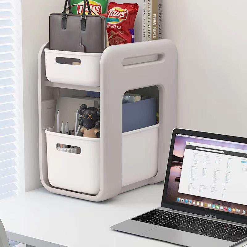 小推车置物架办公室学生放书包架桌下书架办公桌收纳柜工位收纳架