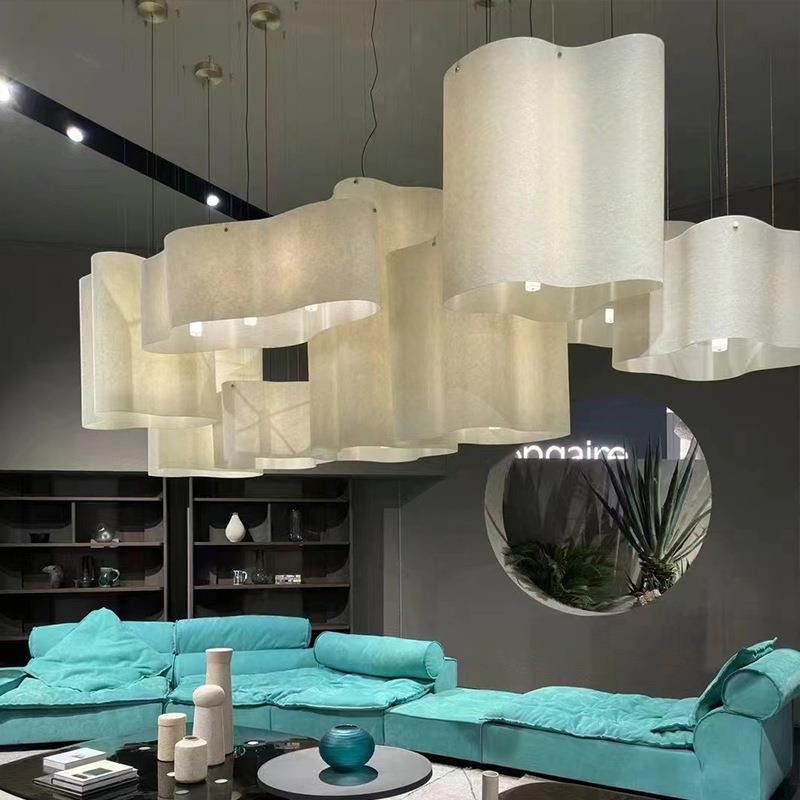 现代简约个性创意北欧客厅灯餐厅吊灯侘寂风酒店别墅工程树脂灯具