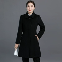 216#Dark Buckle Женская черная (добавьте хлопок внутри)