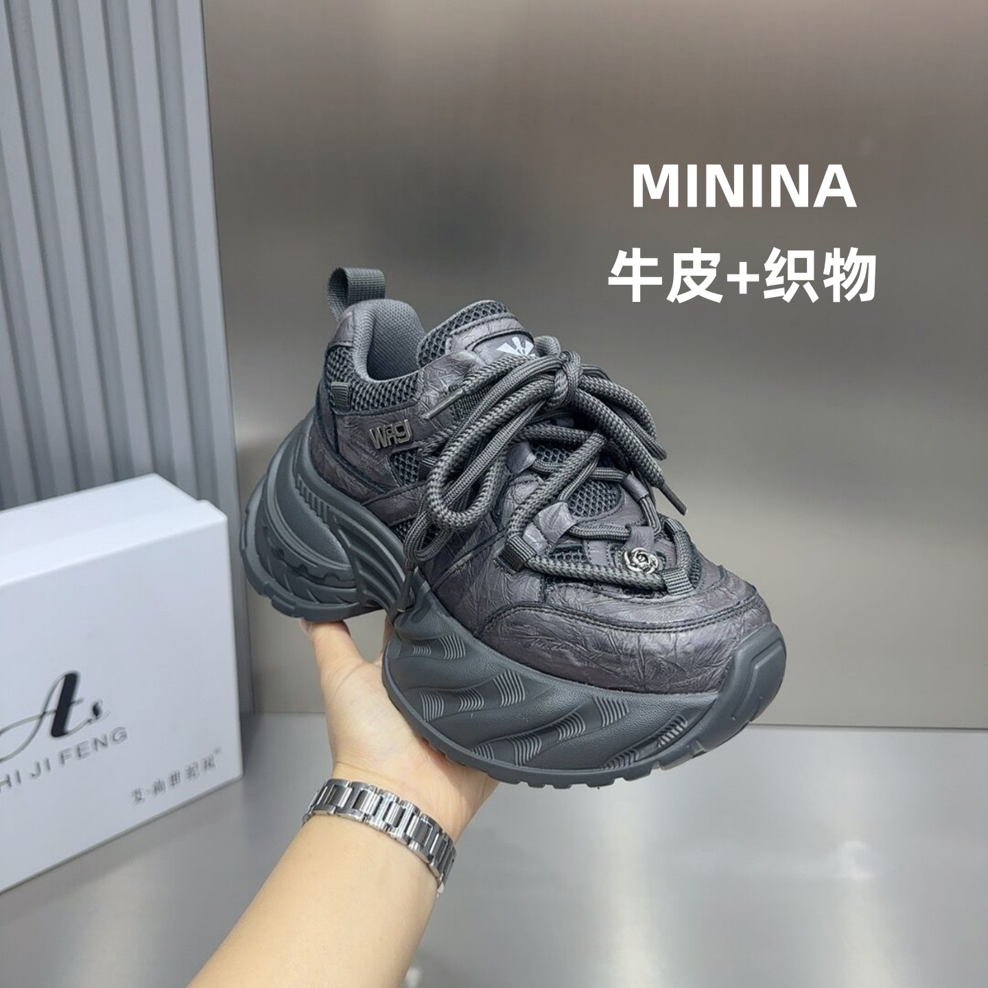 纯皮老爹鞋舒适轻便软底广州高端