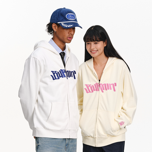 横排LOGO基础拉链帽衫