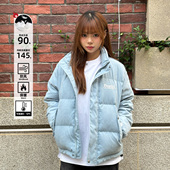 BURNIN 基础融合logo羽绒服男冬宽松保暖加厚外套潮