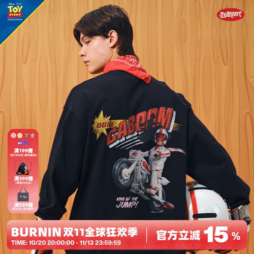 BURNIN*Disney/迪士尼 Pixar Toy Story合作系列潇洒公爵长袖T恤
